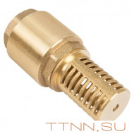Обратный клапан Unipump 1" с сеткой (сетка-латунь, толк.-латунь)