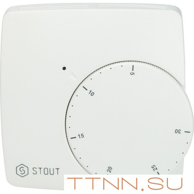 Термостат комнатный электронный STOUT WFHT-BASIC со светодиодом