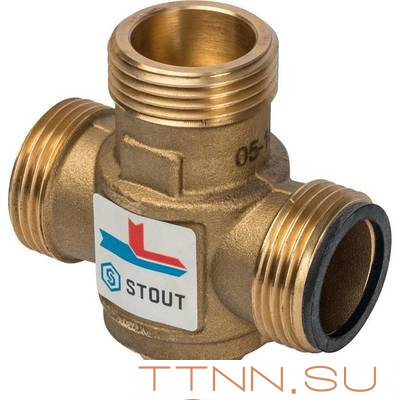 Смесительный клапан STOUT G 1 M-G 1 1/2 F-G 1 M 70°С