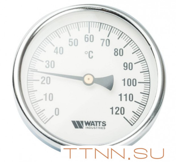 Термометр биметаллический с погружной гильзой Watts F+R801 (T) 100/75