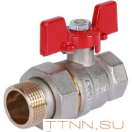 Шаровой кран с американкой 3/4" ВН/НР, ручка бабочка ROMMER RBV-0005-0510220