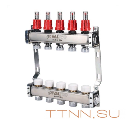 Коллекторный блок Valtec VTc.584.EMNX.0605 1", 5 x 3/4" евроконус