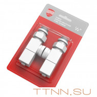 Набор вентелей Royal Thermo CUBE, ОСЕВОЙ, (2 шт) белый