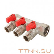Коллектор с отсекающими кранами Valtec 1*3*1/2 VT.580