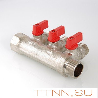 Коллектор с отсекающими кранами Valtec 1*3*1/2 VT.580