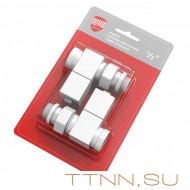 Набор вентелей Royal Thermo CUBE, ПРЯМОЙ, (2 шт) белый