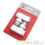 Набор вентелей Royal Thermo CUBE, УГЛОВОЙ, (2 шт) белый