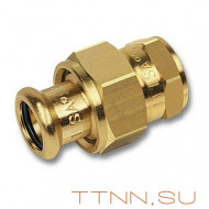 Пресс-фитинг Sanha, бронза, сгон ВПр-ВР с плоск.упл. 18x3/4 для медных труб прессовой