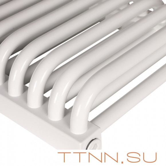 Стальной трубчатый радиатор 2-колончатый Rommer RST 2050/18 боковое подключение RAL9016