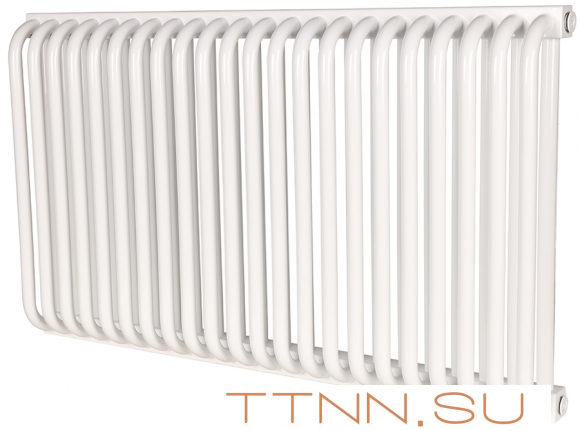 Стальной трубчатый радиатор 2-колончатый Rommer RST 2050/22 боковое подключение RAL9016