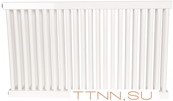 Стальной трубчатый радиатор 2-колончатый Rommer RST 2050/22 боковое подключение RAL9016