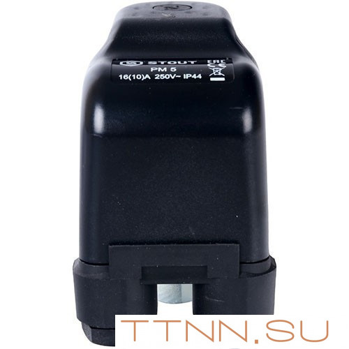 Реле давления для водоснабжения STOUT PM5G,  1-5 бар, 1/4", с накидной гайкой