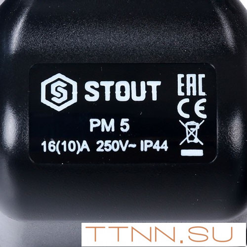 Реле давления для водоснабжения STOUT PM5G,  1-5 бар, 1/4", с накидной гайкой