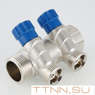 Коллектор с регулировочными вентилями Valtec 1*2*3/4 VT.560.NE Коллектор с регулировочными вентилями Valtec 1*2*3/4 VT.560.NE