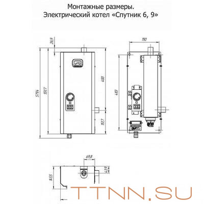 Электрический котел Теплодар СПУТНИК электро 6 белый