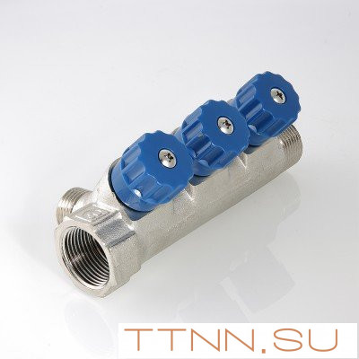 Коллектор с регулировочными вентилями и наружной резьбой Valtec 1*2*1/2 VT.560.N