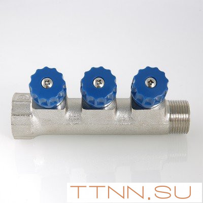 Коллектор с регулировочными вентилями и наружной резьбой Valtec 1*2*1/2 VT.560.N