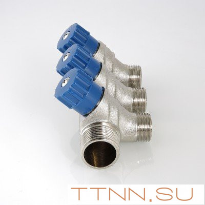 Коллектор с регулировочными вентилями и наружной резьбой Valtec 1*2*1/2 VT.560.N