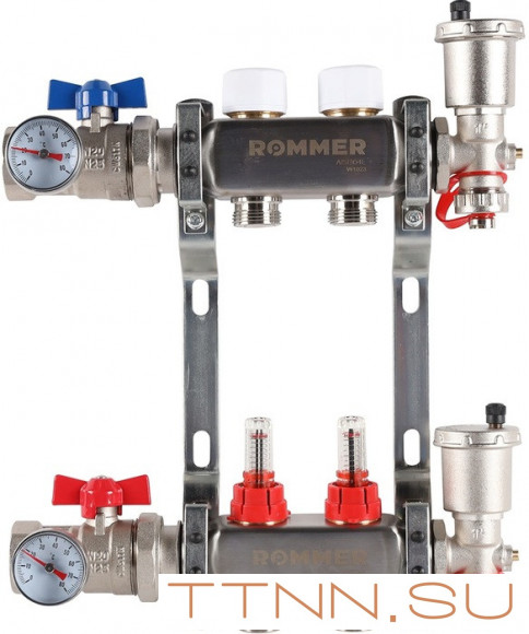Для отопления Rommer 1"/3/4"x2 с расходомерами (RMS-1210-000002)