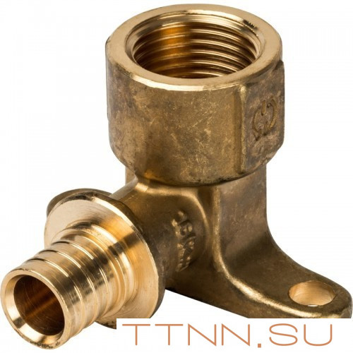 Угольник настенный с креплением 25xRp 3/4" для труб из сшитого полиэтилена Угольник настенный с креплением 25xRp 3/4" для труб из сшитого полиэтилена