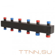 Стальной распределительный коллектор ROMMER на 3(5) отопительных контура 1 х 1 1/4", арт. RDG-0016-004035 Стальной распределительный коллектор ROMMER на 3(5) отопительных контура 1 х 1 1/4", арт. RDG-0016-004035