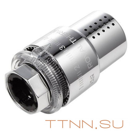 Термоголовка жидкостная Royal Thermo DESIGN М30х1,5 хром (корпус пластик) Термоголовка жидкостная Royal Thermo DESIGN М30х1,5 хром (корпус пластик)