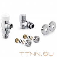 Набор термостатический Royal Thermo DESIGN PRO угловой М30х1,5 1/2" (Хром полированный)