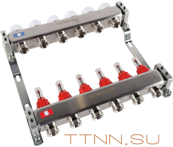 Для отопления Rommer 1"/3/4"x6 с расходомерами (RMS-1200-000006) Для отопления Rommer 1"/3/4"x6 с расходомерами (RMS-1200-000006)