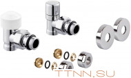 Набор термостатический Royal Thermo DESIGN PRO угловой М30х1,5 1/2" (хром)