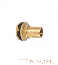 Врезка для бочки с контргайкой латунная 3/4" TIM SDF033