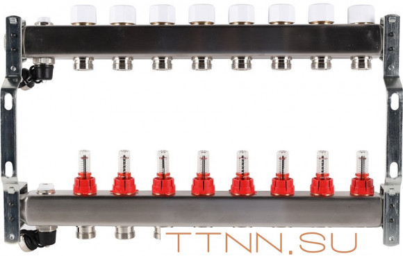 Для отопления Rommer 1"/3/4"x8 с расходомерами (RMS-1201-000008)