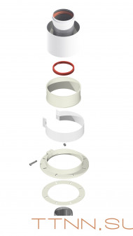 Адаптер коаксиальный 60/100 вертикальный для газовых котлов Navien