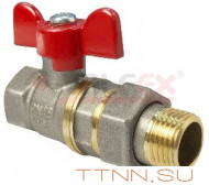 Кран шаровой VALFEX 3/4 с накидной гайкой ручка-бабочка VF.227.NB1.034
